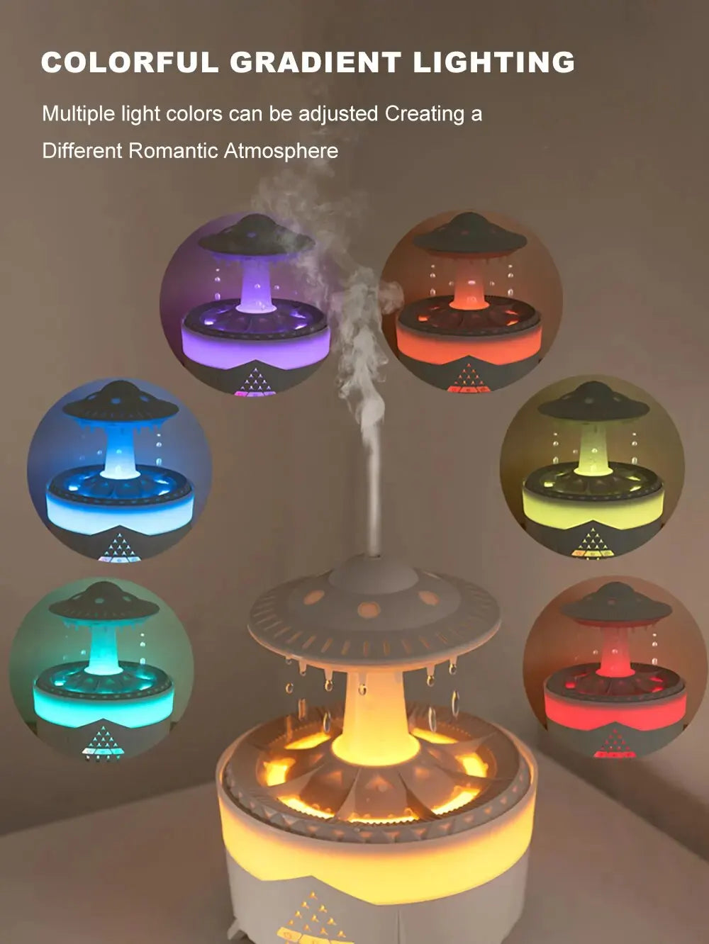 Humidificador y Difusor Aromático UFO con Control Remoto